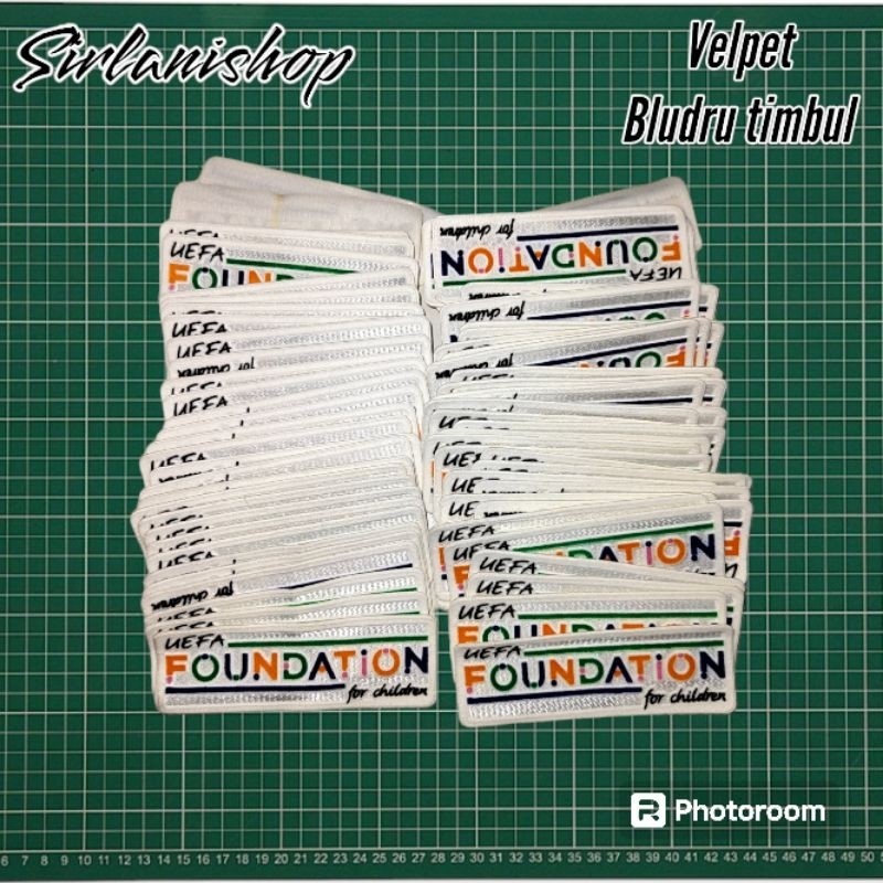 Patch Foundation Bahan Velpet Bludru Timbul