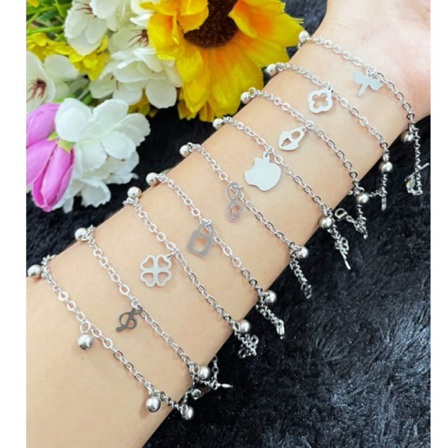 Gelang Silver Titanium Ready Stok