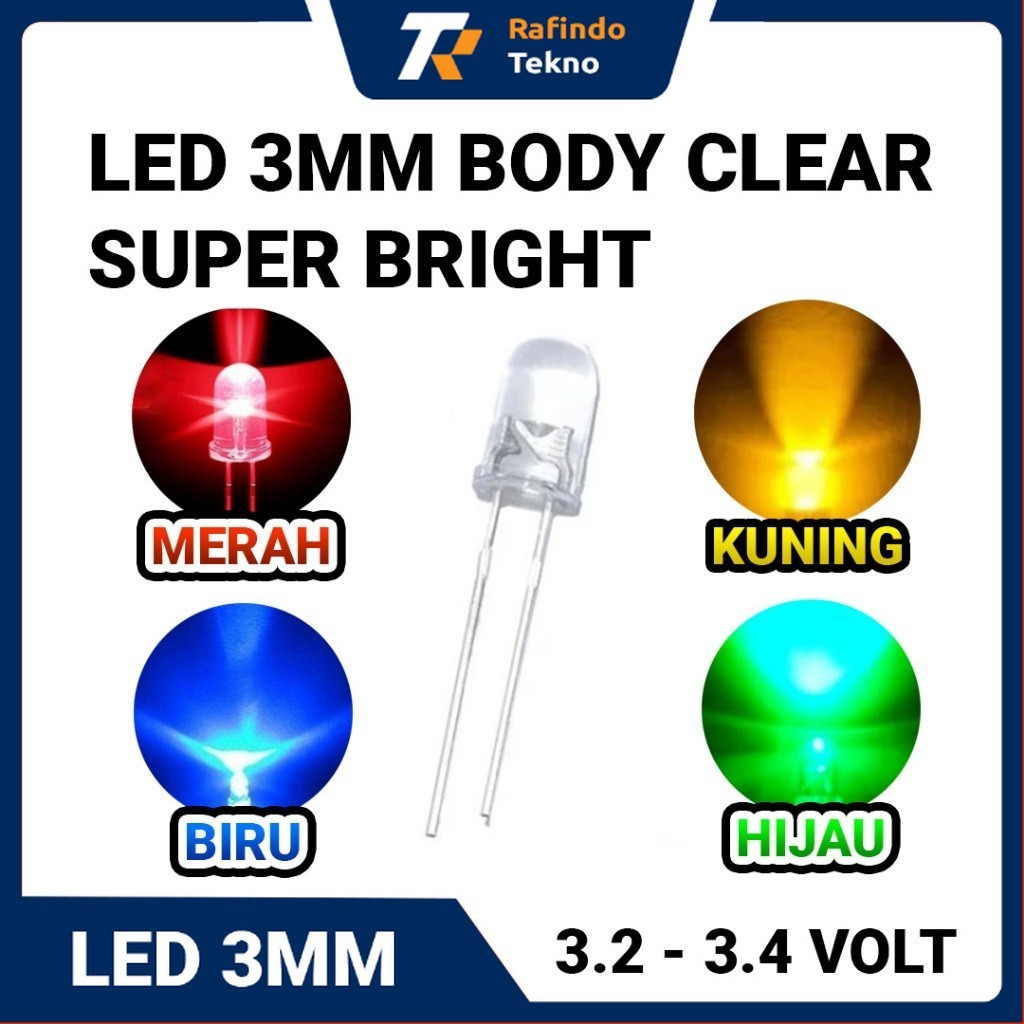 LED 3mm Super Bright Body Clear