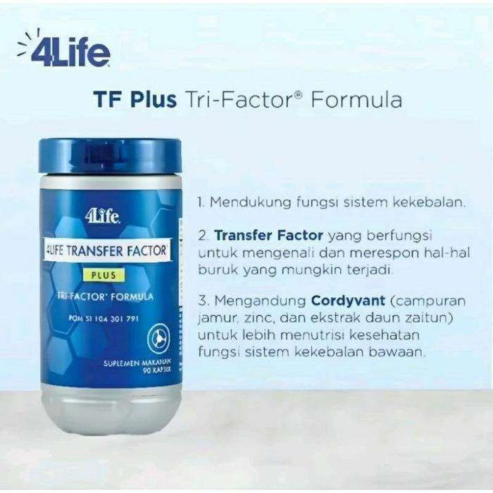 Ecer 30 kapsul Ready 4LIFE TRANSFER FACTOR PLUS TRI FACTOR FORMULA 90 CAPSULE
