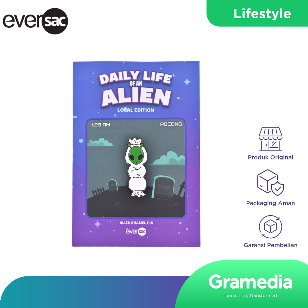 Eversac Enamel Pin Alien Pocong