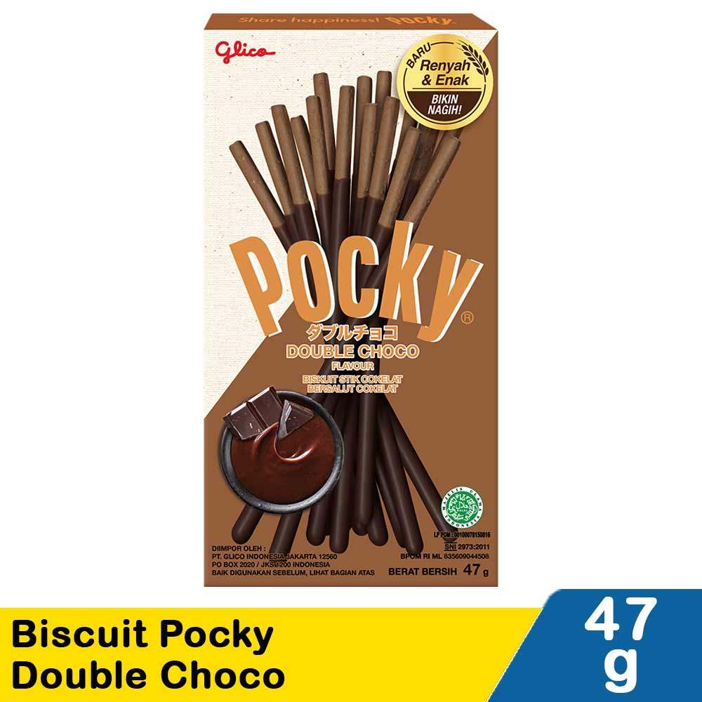 GLICO BISCUIT POCKY DOUBLE CHOCO 47g