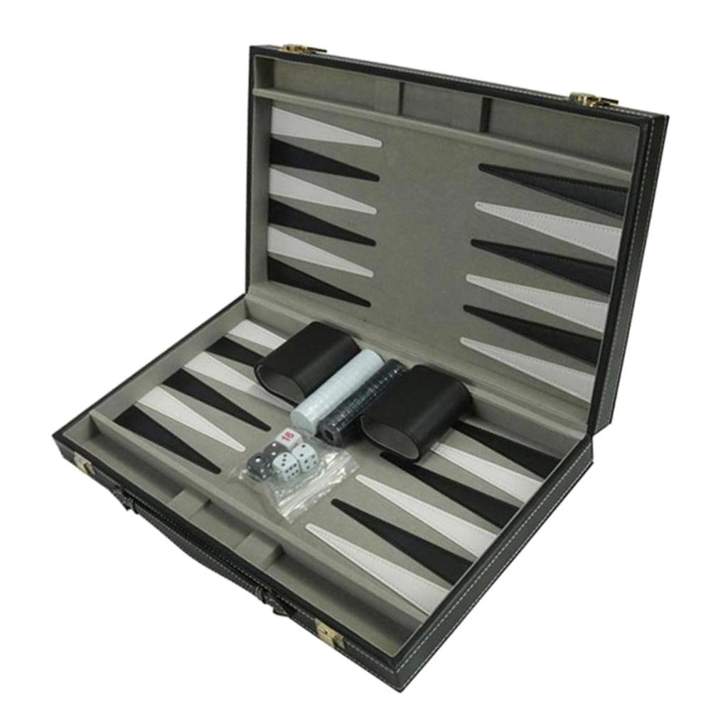 Premium Foldable Chess Board Backgammon Set Classic Portable Gifts