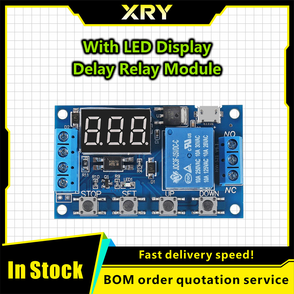 DC 6-30 VTimer Relay Programmable Delay Relay Module Cycle Timer with LED splay 6V 9V 12V 24V Micro USB Smart Home Controller