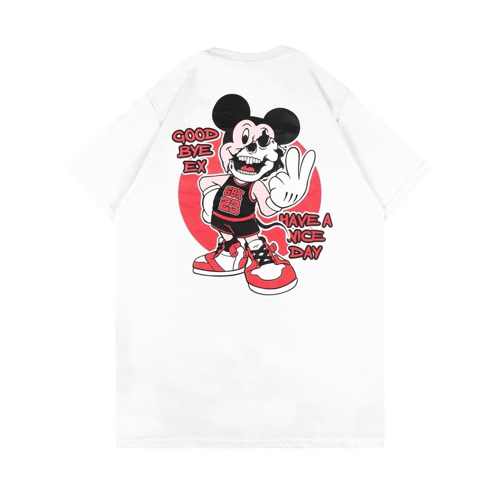 GOOD BYE EX - Tshirt Micky Skull White