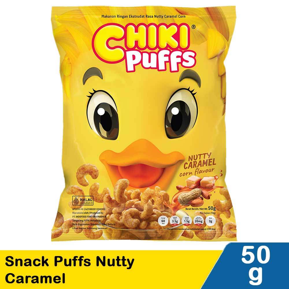 CHIKI SNACK PUFFS NUTTY CARAMEL 50g