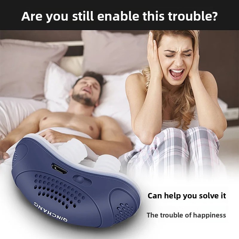 Electric Antisnoring Device Home Use Snore Corrector Breath Control Tool Efficient Solution for Snoring Problem