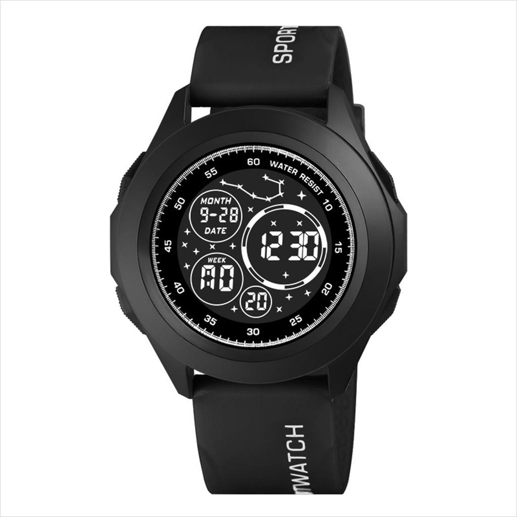 Jam Tangan Pria Digital D23925 multi-functional Strap Rubber Original