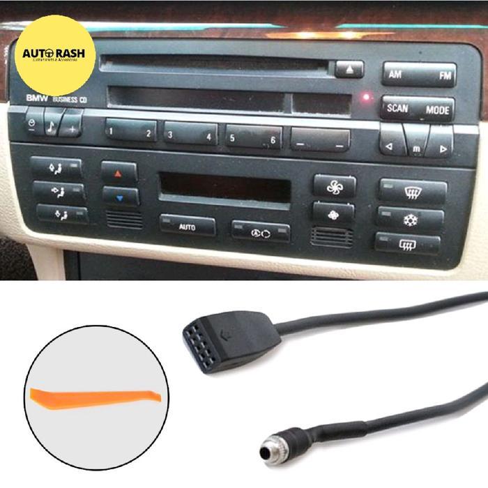 EDPart 3.5mm adapter conector Cable Aux in input for BMW E39 E53 E46 MP3 radio cable replacement
