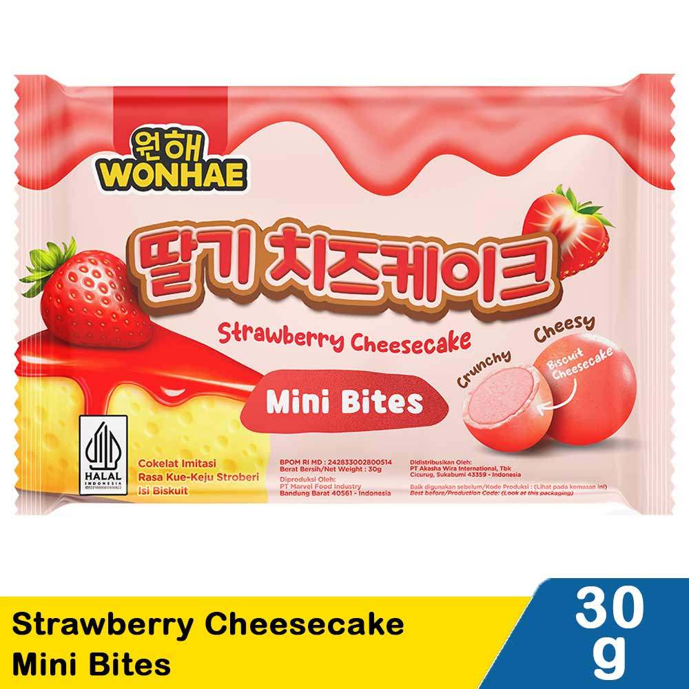 WONHAE STRAWBERRY CHEESECAKE MINI  BITES 30g