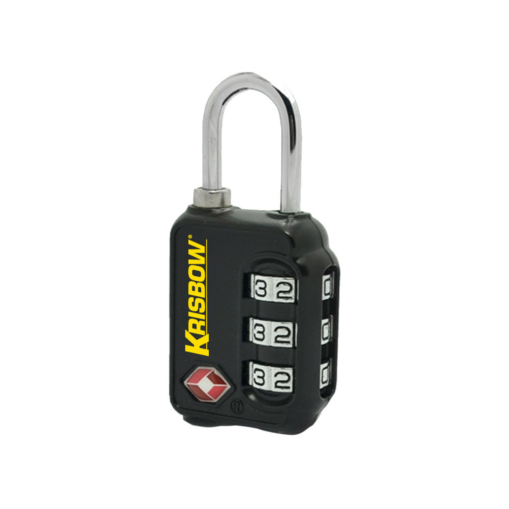 KRISBOW PADLOCK 3 DIAL ASSORTED TSA21031