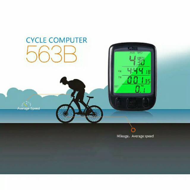 Speedometer Sepeda Sunding Backlight Green LCD