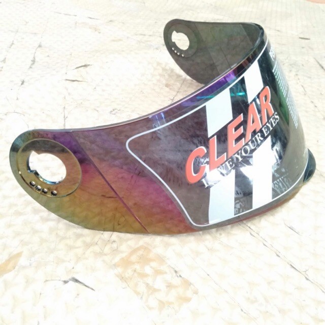 KACA HELM KYT X ROCKET XROCKET PELANGI SILVER