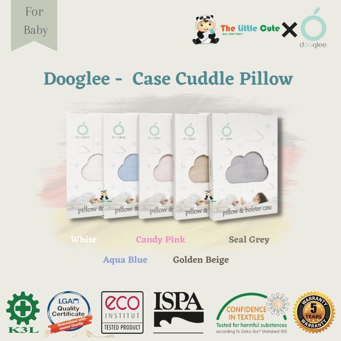 Dooglee Cuddle Pillow Case / Sarung - White Pearl
