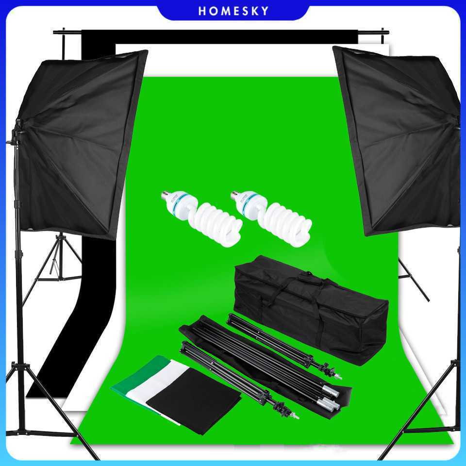 TaffSTUDIO Foto Studio Lighting Kit with Backdrop - LD-TZ11A