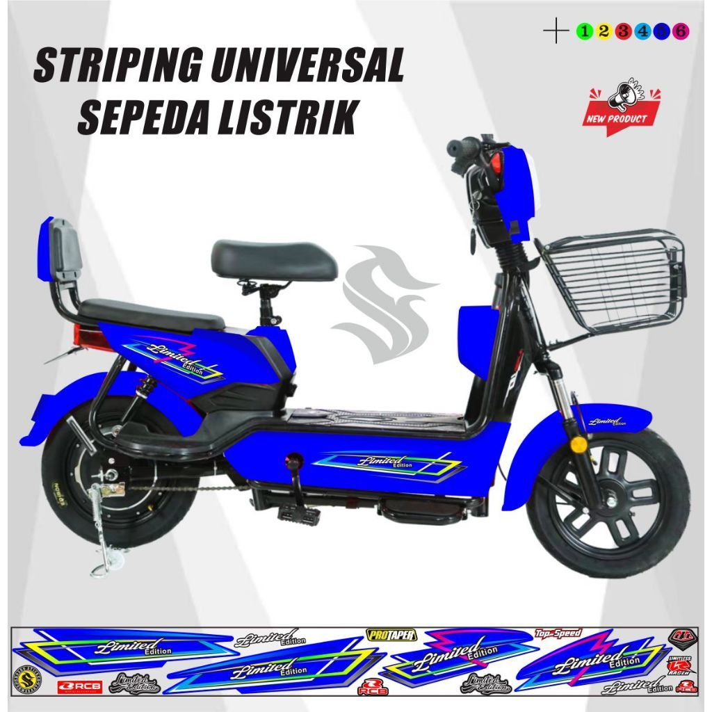 STRIPING STICKER SEPEDA LISTRIK