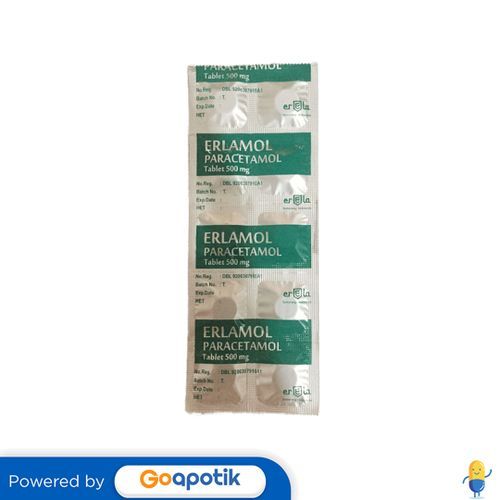 Erlamol 500 Mg Strip 10 Tablet