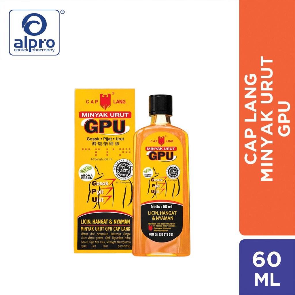 Minyak Urut Gpu Cap Lang 60Ml
