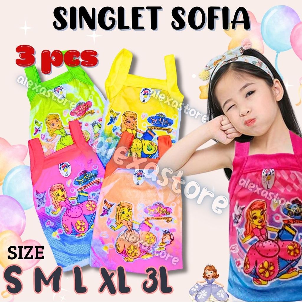 3 PCS SINGLET SOFIA