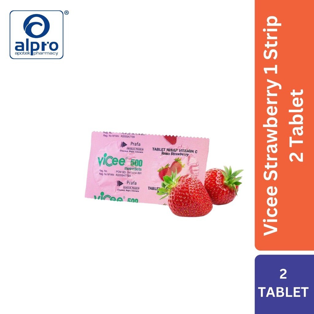 Vicee Strawberry 1 Strip 2 Tablet