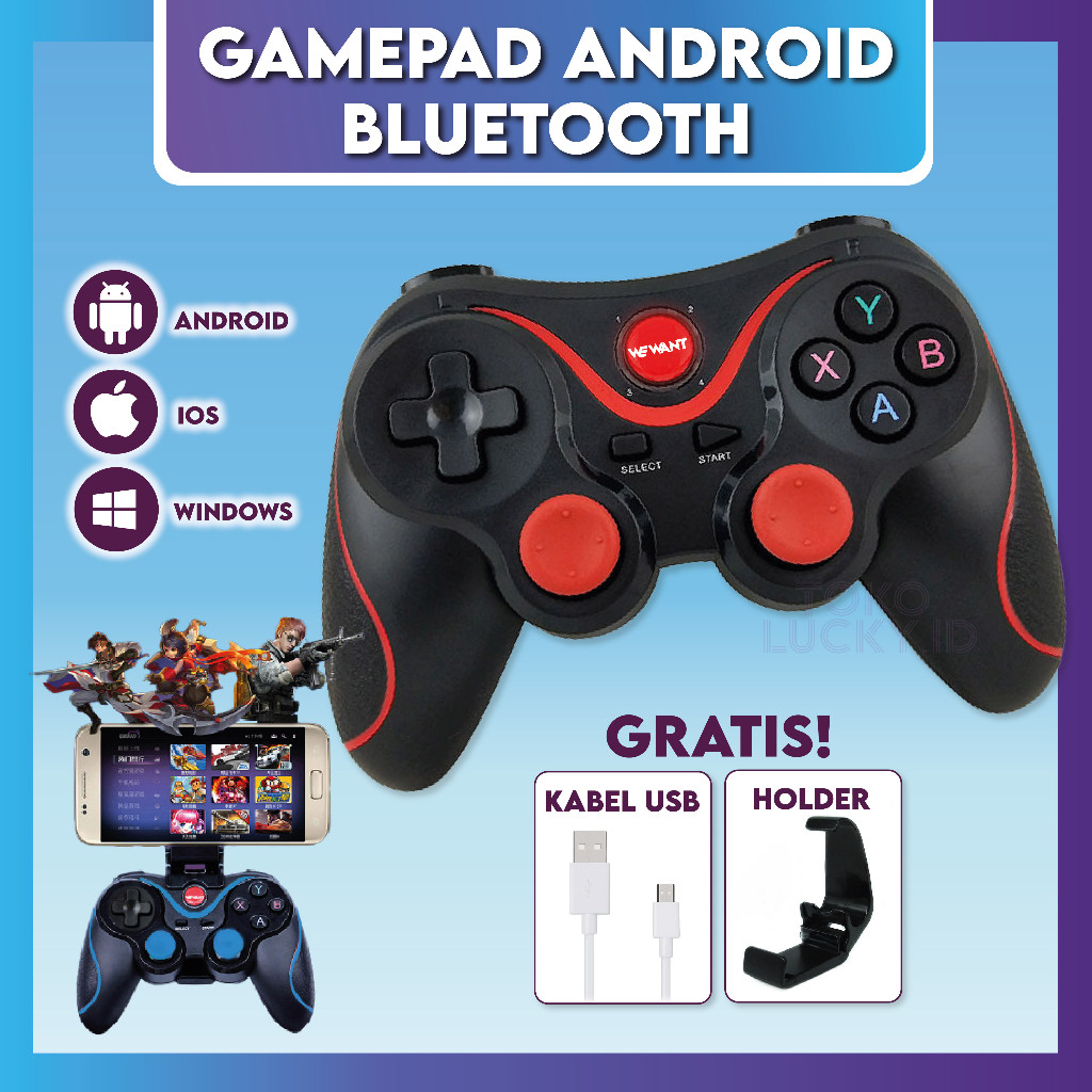 WEWANT Gamepad Bluetooth Android X3 Wireless Joystick Controller Windows IOS