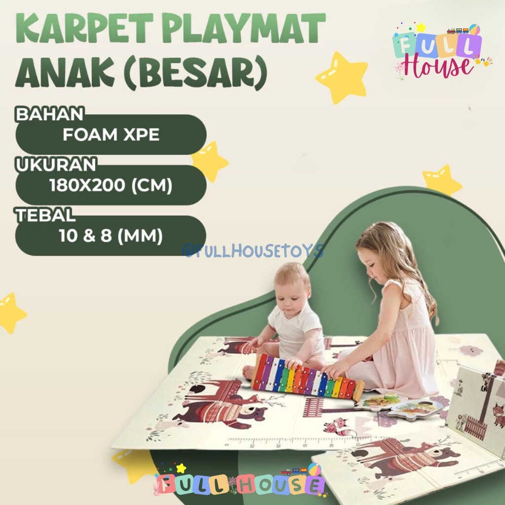 PLAYMAT TIKAR LIPAT BAYI PREMIUM TIPE E