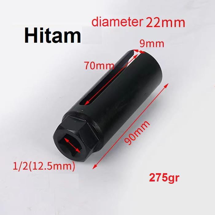Oxygen Sensor Lambda Socket Oksigen Kunci Sok O2 Alat Wrench Offset - Hitam