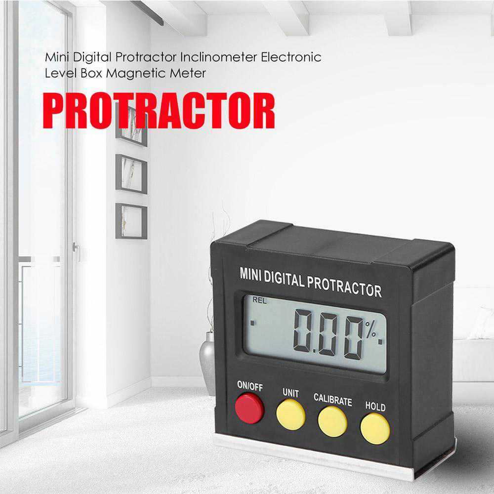 JIGONG Angle Finder Digital Protractor Inclinometer Level Magnet Base - RT01