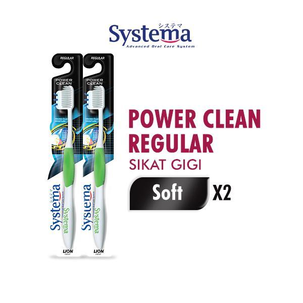 Bundle Systema Sikat Gigi Power Clean Regular Head x 2 pcs