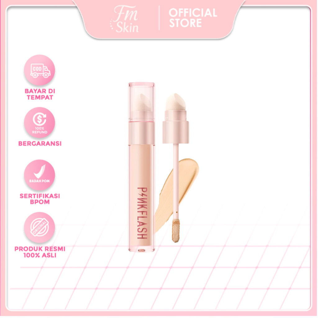 FS  - PINKFLASH - Lasting Matte Concealer + Mini Sponge ED 06/25