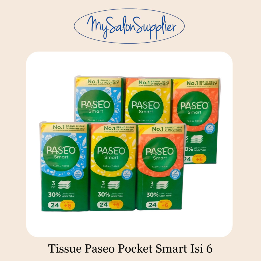 Tissue Paseo Pocket Smart Isi 6 (diskon)