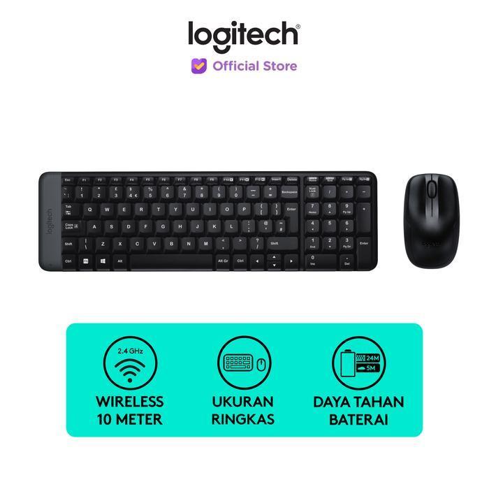ZOE COMP Logitech MK220 Combo Keyboard dan Mouse Wireless Compact