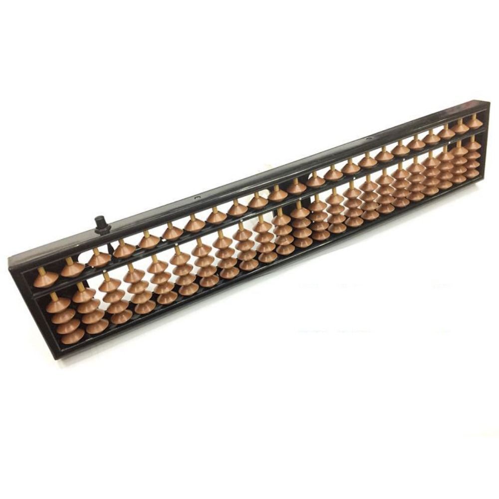 Plastic Plastic Abacus 23 Digits Black Brown Calculation Rack Rectangle Calculation Bead Preschool