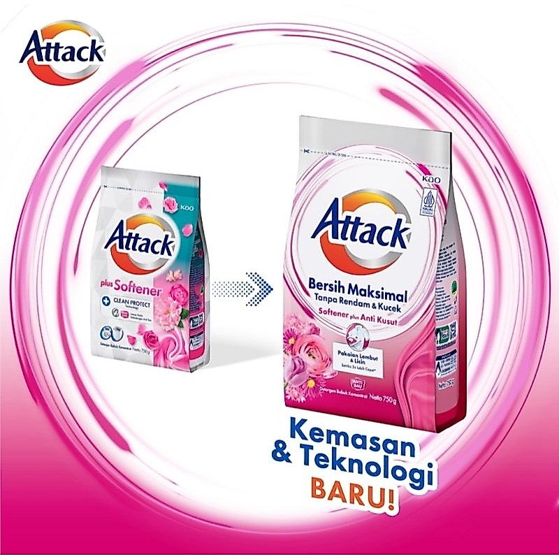 Attack plus Softener Deterjen Bubuk 750gr