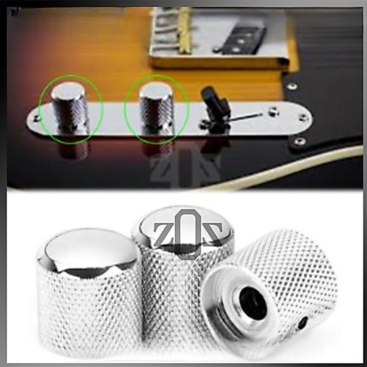 Knob Gitar Metal Locking Chrome