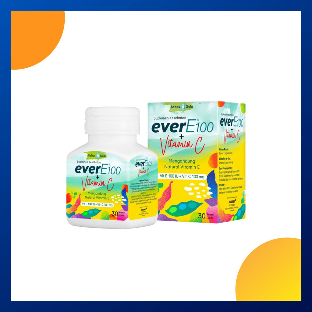 Ever E 100 + Vitamin C Botol 30 Kapsul