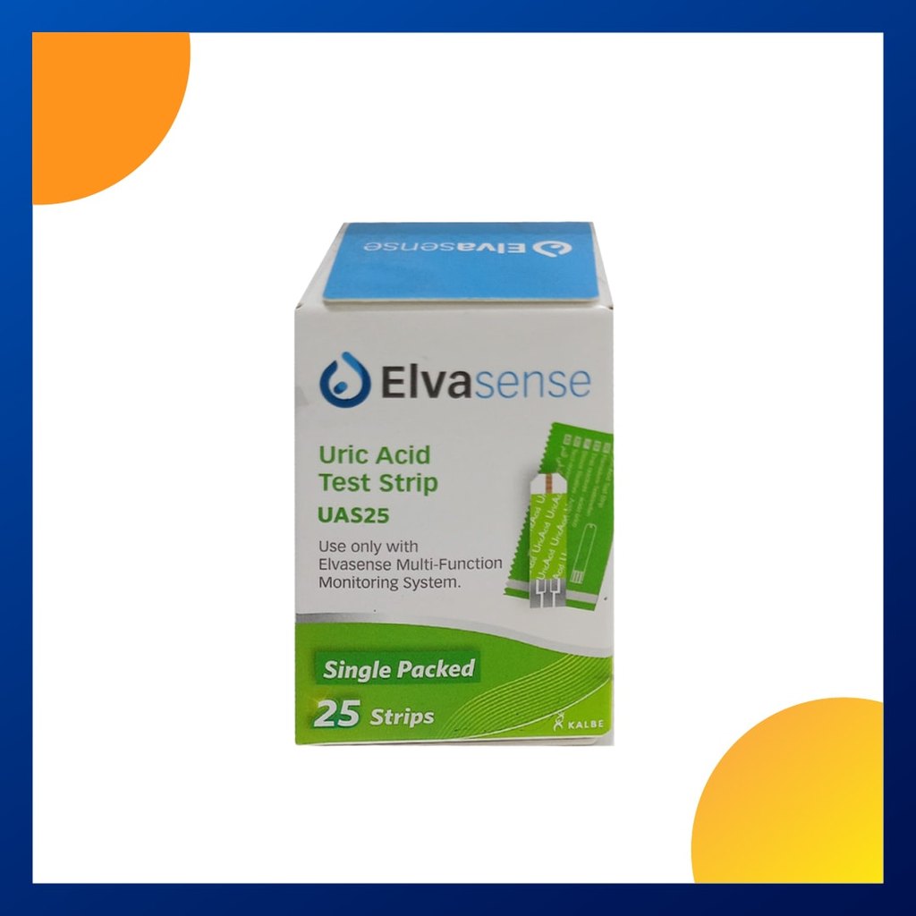 Elvasense Uric Acid Test Box 25 Strip