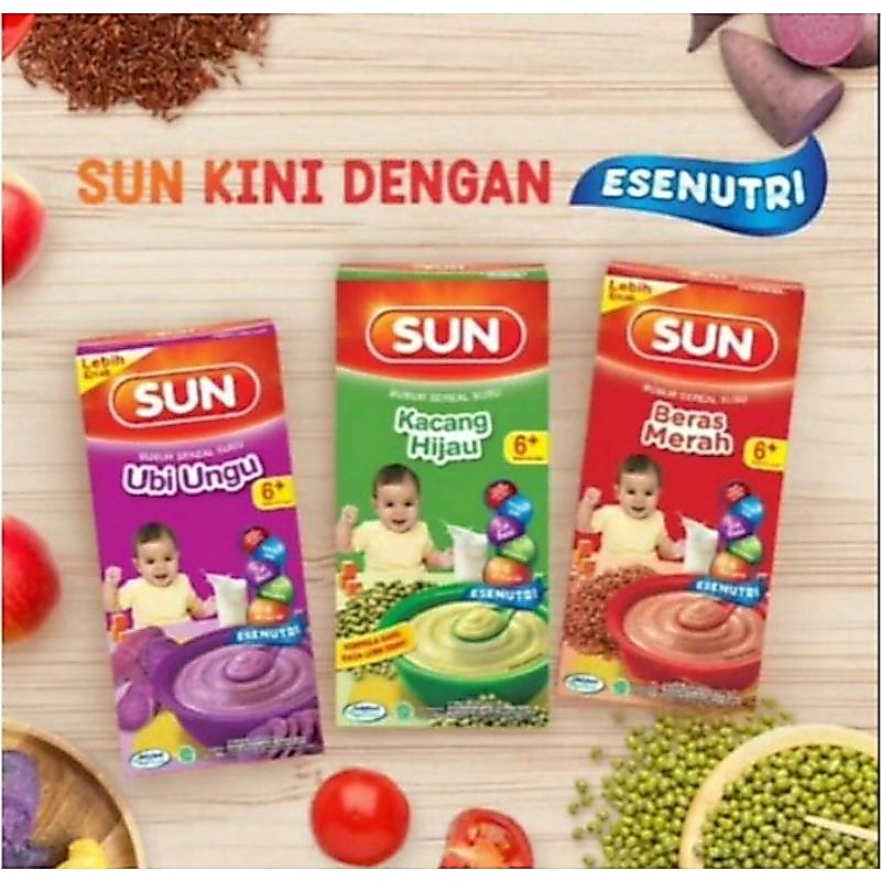 Sun Bubur Sereal Susu 6+ ~ bubur bayi kemasan dus