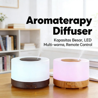 700ML Humidifier Diffuser and Pelembab udara Diffuser Air Purifier Diffuser Aromaterapy 7 Warna LED + Remote