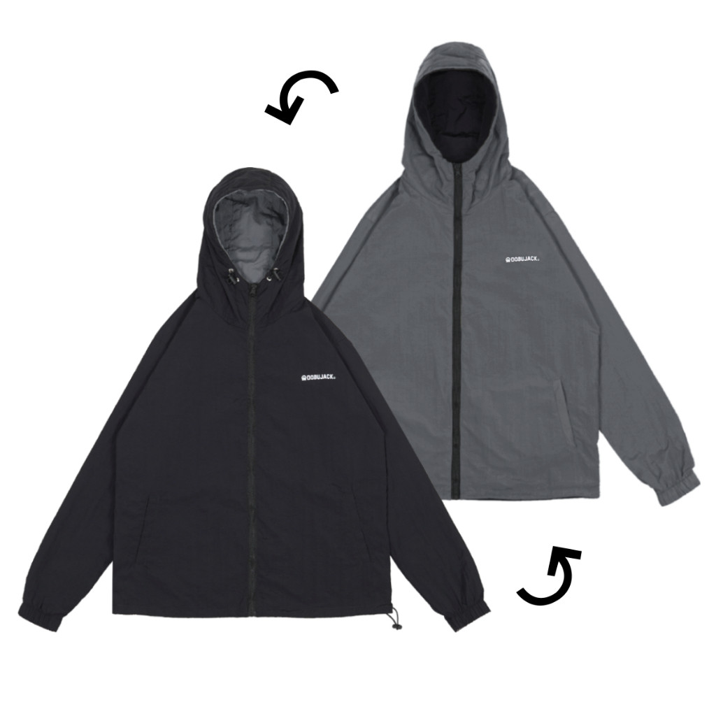 Dobujack Jacket Reversible Holly Black Grey | M2