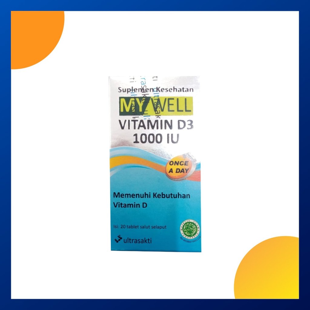 Mywell Vitamin D3 1000 Iu Botol 20 Tablet