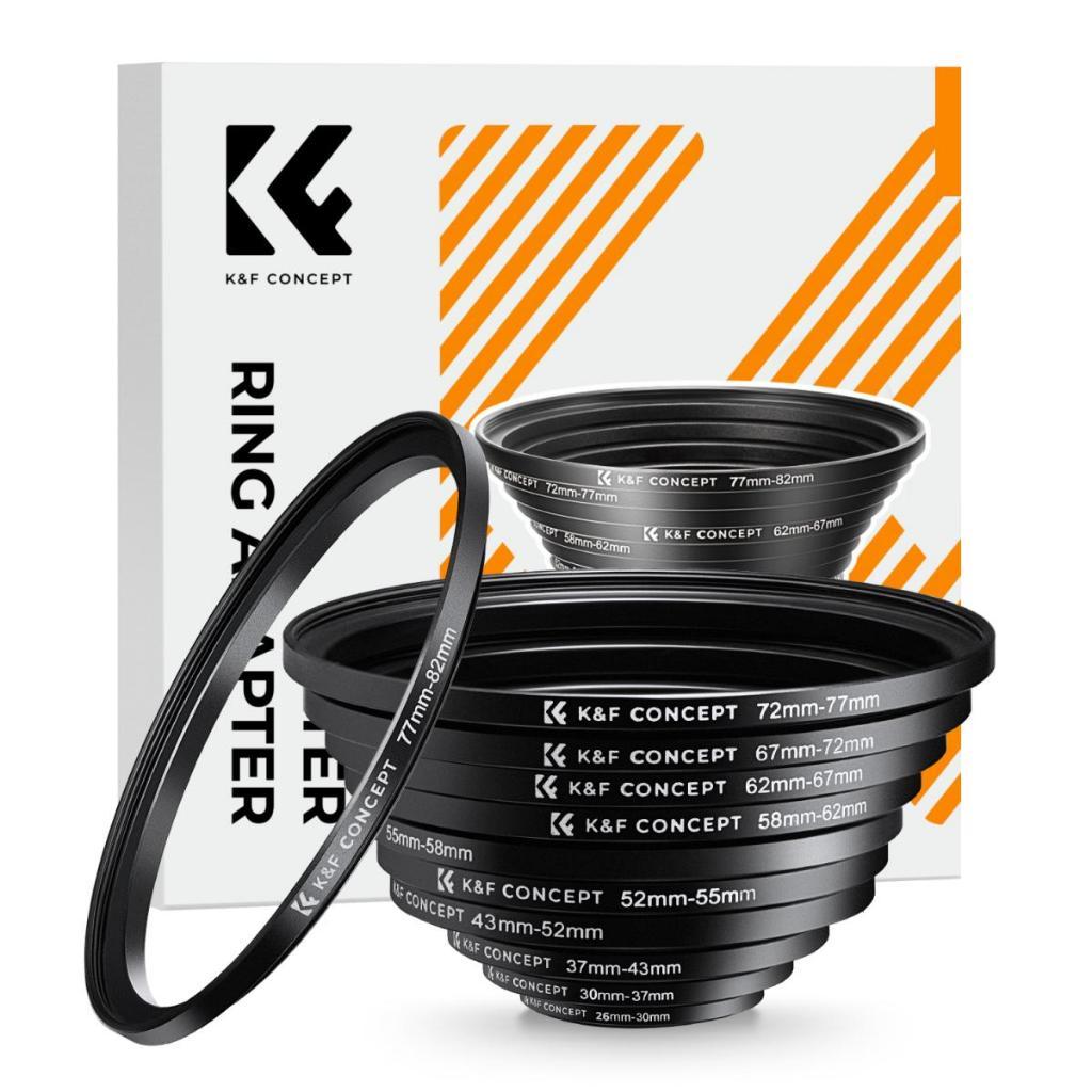 K&F Concept 11 in 1 Step Up Ring Set - Filter ring - Camera Accessories