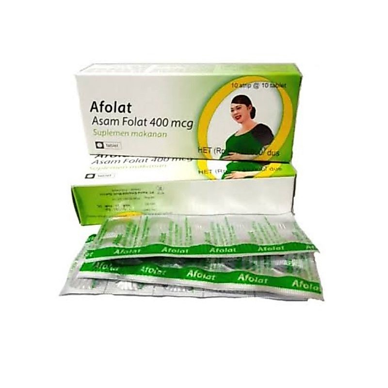 Afolat 400 mcg Strip 10 tablet