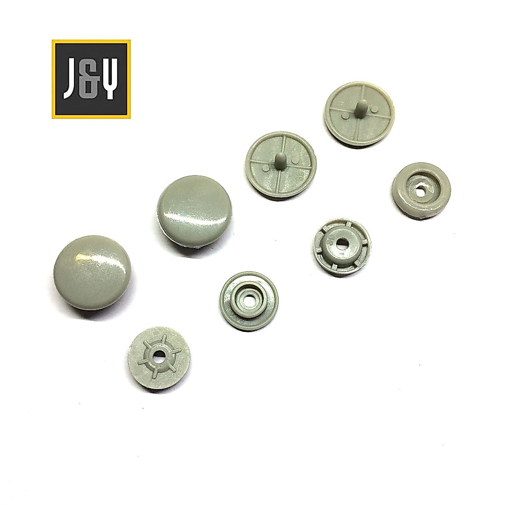 Kancing cetet snap button 15 mm kode 1515 abu muda