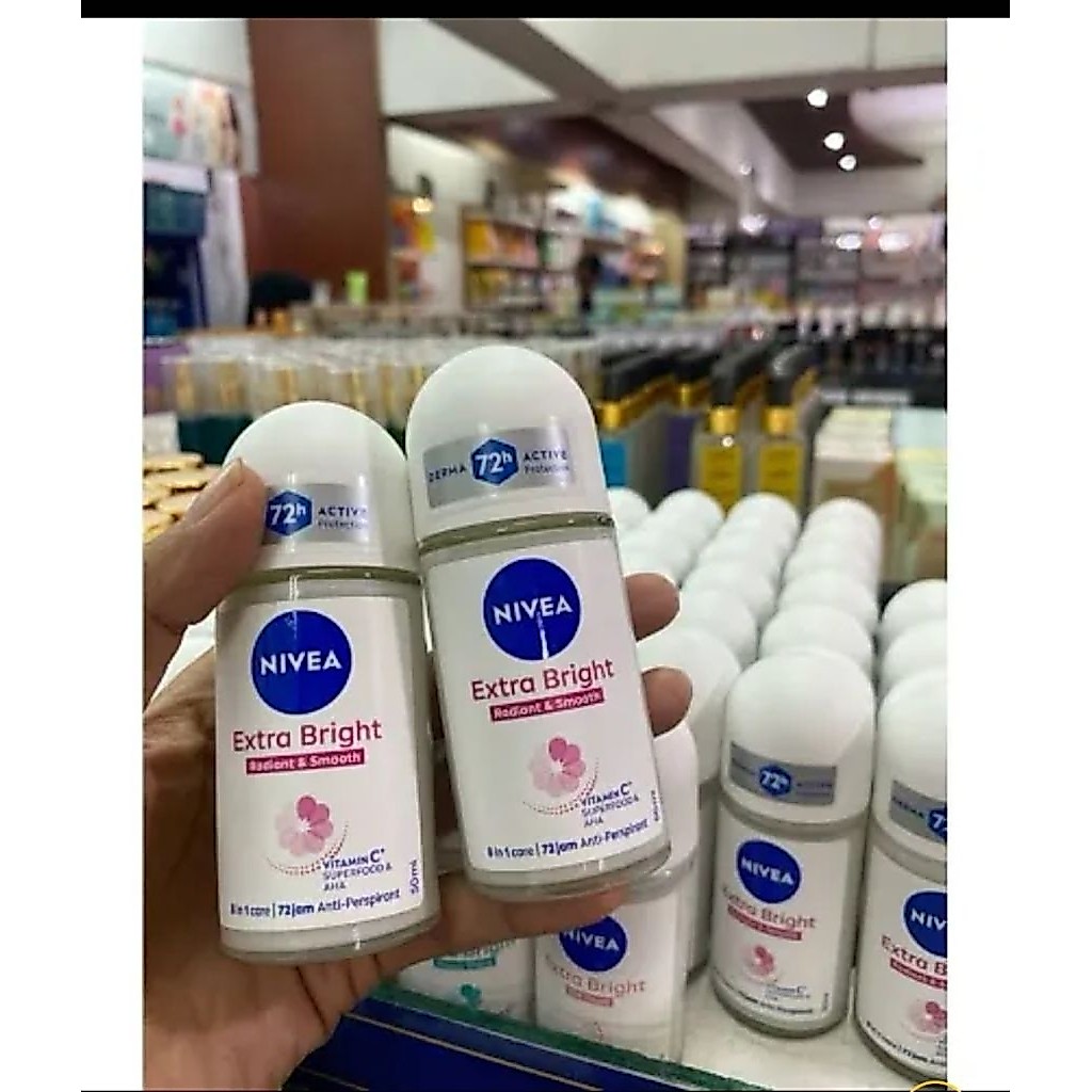 Nivea Deodorant Roll On Extra Bright Radiant&Smooth 50ml