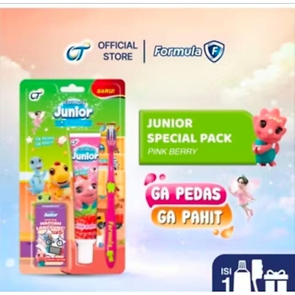 Formula junior sikat dan pasta gigi