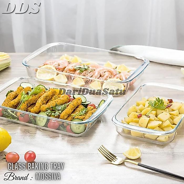 Chefmade - Loyang Kaca Persegi Glass Baking Tray Rectangular Roaster