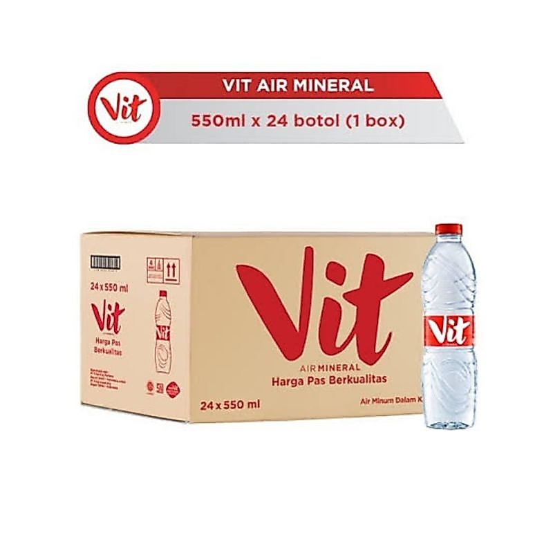 VIT BOTOL 550ml 1 DUS isi 24 botol