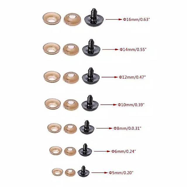 Mata Boneka 5 - 16 mm (10pcs)