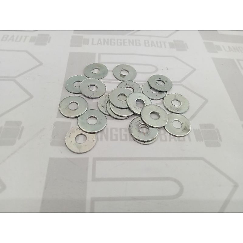 25 PCS Ring Plat M4 Putih